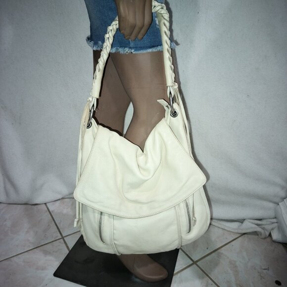 Christopher Kon Alanna Cream Colored Hobo Leather Bag - Picture 5 of 16